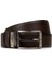 Hakiki Deri Kahverengi - Siyah Çift Taraflı Erkek Kemer - TB003MKHVW01 1
