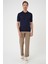 Comfort Fit Polo Yaka Pamuklu Kısa Kol Casual Lacivert Triko Tişört Tr 880 8