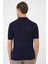 Comfort Fit Polo Yaka Pamuklu Kısa Kol Casual Lacivert Triko Tişört Tr 880 10