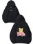 Winnie Car Tasarım Baskılı Oversize Siyah Kapüşonlu Sweatshirt 1