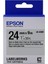 Epson Lk-6sbe Gümüş Üzeri Siyah 24MM 9metre Etiket 1
