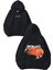 Metallica Flame Skull Tasarım Baskılı Oversize Siyah Kapüşonlu Sweatshirt 1
