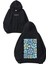 Blue Flowers Tasarım Baskılı Oversize Siyah Kapüşonlu Sweatshirt 1