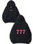 Angel Number Tasarım Baskılı Oversize Siyah Kapüşonlu Sweatshirt 1