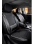 Opel Zafira Uyumlu Yarı Deri Oto Koltuk Kılıfı Ön/arka 5 Li Set Norm Siyah-Beyaz 2
