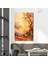 Tekli Dikey Kanvas Tablo Gün Batımı Renklerinde Ağaç Manzara 1