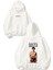 Rocky Balboa Tasarım Baskılı Oversize Beyaz Kapüşonlu Sweatshirt 1