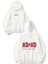 Adhd Tasarım Baskılı Oversize Beyaz Kapüşonlu Sweatshirt 1