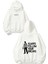 Follow Your Dreams Tasarım Baskılı Oversize Beyaz Kapüşonlu Sweatshirt 1