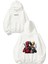 Deadpool Wolverine Duo Tasarım Baskılı Oversize Beyaz Kapüşonlu Sweatshirt 1