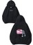 Car Girl Tasarım Baskılı Oversize Siyah Kapüşonlu Sweatshirt 1