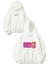 Capibara Cute Tasarım Baskılı Oversize Beyaz Kapüşonlu Sweatshirt 1