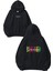 Blessed Renkli Tasarım Baskılı Oversize Siyah Kapüşonlu Sweatshirt 1