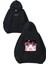 Kalpli Anime Tasarım Baskılı Oversize Siyah Kapüşonlu Sweatshirt 1