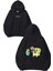 Plankton Süngerbob Tasarım Baskılı Oversize Siyah Kapüşonlu Sweatshirt 1
