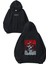 Demon Claws Tasarım Baskılı Oversize Siyah Kapüşonlu Sweatshirt 1