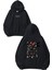 Rock And Roll Tasarım Baskılı Oversize Siyah Kapüşonlu Sweatshirt 1