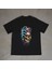 Graffitti Tasarım Baskılı Siyah Oversize T-Shirt 1