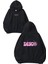 Disco Topu Tasarım Baskılı Oversize Siyah Kapüşonlu Sweatshirt 1