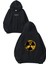 Radioactive Tasarım Baskılı Oversize Siyah Kapüşonlu Sweatshirt 1