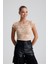 Dantel Transparan Kısa Kollu Bluz | BUST35379 Somon 7