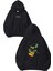 Turtles Tasarım Baskılı Oversize Siyah Kapüşonlu Sweatshirt 1