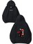 Flash Puppy Tasarım Baskılı Oversize Siyah Kapüşonlu Sweatshirt 1