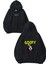 Goofy Yeşil Tasarım Baskılı Oversize Siyah Kapüşonlu Sweatshirt 1