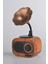 Kahverengi Nostalji Radyo ve Bluetooth Hoparlör Vk-B5 Gramafon 1