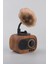 Kahverengi Nostalji Radyo ve Bluetooth Hoparlör Vk-B5 Gramafon 2