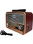 Kahverengi Nostalji Bluetooth Radyo, Usb/sd/fm, Müzik Kutusu, Retro Tasarım 1