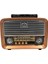 Kahverengi Nostalji Bluetooth Radyo, Usb/sd/fm, Müzik Kutusu, Retro Tasarım 2