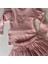 441817 Kız Çocuk Krem Lovely Bow Tül Katlı Etek Üst Takım 5