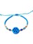 Süryani Nazar Çek Cam ve Dorika Boncuklu Mavi Bileklik 1