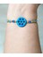 Süryani Nazar Çek Cam ve Dorika Boncuklu Mavi Bileklik 6