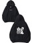 Mickey 1 Tasarım Baskılı Oversize Siyah Kapüşonlu Sweatshirt 1