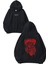 Dead Face Tasarım Baskılı Oversize Siyah Kapüşonlu Sweatshirt 1