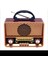 Kahverengi Eskitme Nostalji Tasarımlı Bluetooth Radyo, Şık ve Fonksiyonel Müzik Cihazı 1