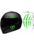 Motorsiklet Kask Pençe Yeşil Sticker 9X16 cm 1