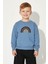 Erkek Çocuk %100 Pamuk Gökkuşağı Süzeneli Sweatshirt - 1021 1