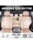 Alfa Romeo 164 Uyumlu Yarı Deri Oto Koltuk Kılıfı Ön/arka 5 Li Set Norm Bej 1