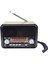 Kahverengi Nostaljik Radyo Bluetooth USB Aux Şarjlı Fm Radyo 2