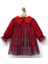Kız Çocuk Tül Katmanlı Vintage Ekose Elbise 1