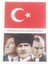 10 Adet Küçük Sticker Mustafa Kemal Atatürk, Türk Bayrağı, Öğretmenler Yeni Nesil Sizin Eseriniz Olacaktır 3lü Etiket Seti 1