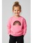 Kız Çocuk %100 Pamuk Gökkuşağı Süzeneli Sweatshirt - 1021 1