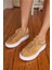 Polinas Kadin Camel Taş Detay Gercek Deri Suet Sneaker 2
