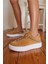 Polinas Kadin Camel Taş Detay Gercek Deri Suet Sneaker 3
