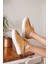 Polinas Kadin Camel Taş Detay Gercek Deri Suet Sneaker 4