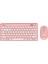 Everest Lumı KM-BT903 Pembe 3in1 3 Bt + 2.4 1600DPI Q Kablosuz Klavye + Mouse Set 1