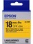 Epson Lk-5ybp Pastel Sarı Üzeri Siyah 18MM 9metre 1